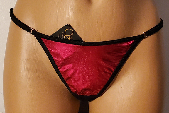 Red metallic g-string