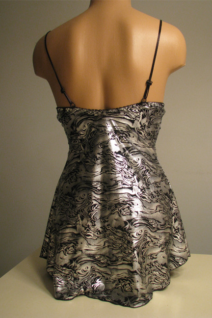 Back view of shiny nighty